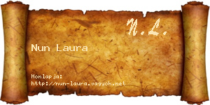 Nun Laura névjegykártya