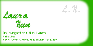 laura nun business card